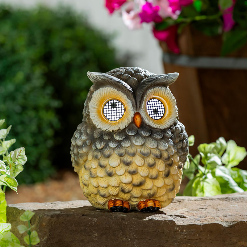 Playful Peepers Solar Statuary, Owl