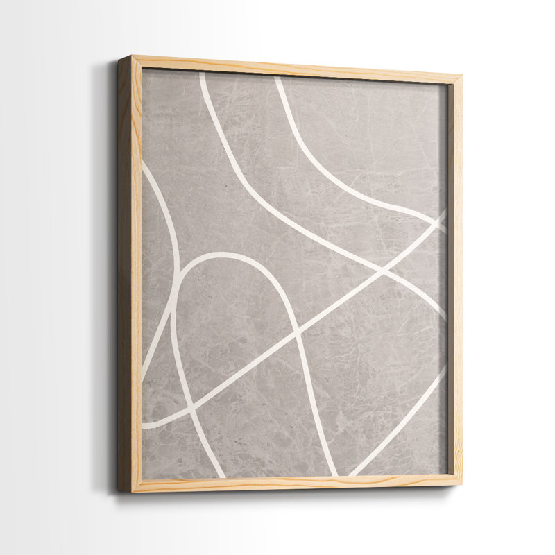 Fissures I, reproduction encadrée - bois massif, H 11 po x l 9 po