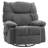 Vibration Massage Chair Recliner With Heat, Oversized Swivel Rocker Chair, Single Sofa, Teddy Fabric Manual Recliner Chair With Footrest, Remote, And 4 Side Pockets