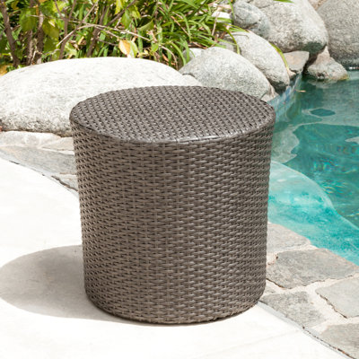 Table d'appoint d'extérieur Splendid - gris, structure stable gris, fer