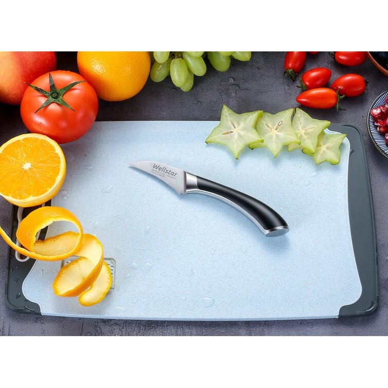 WELLSTAR 2.5 Inch Birds Beak Paring Knife, Sharp High Carbon Stainless  Steel Curved Blade for Fruit and Vegetable Peeling Garnishing Cutting –  Silver