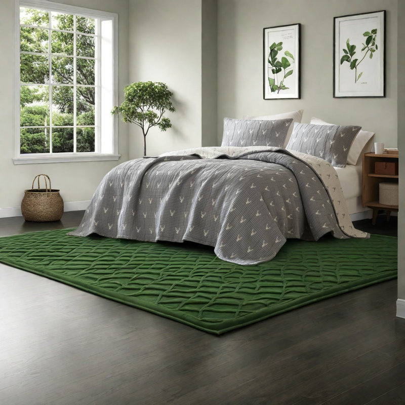 Rustic Grey Bedding Sets, Polyester Material King/cal King Size For Cozy Retreat