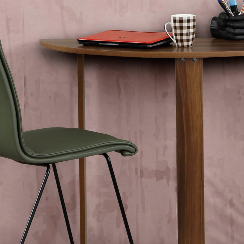 Modern Walnut Study Desk, 41.7 x 30.3 x 17.7 inches | 100% Melamine Coated Particle Board, Thickness: 0.7 inches | Stylish & Functional Design for Home Office, Elegant Brown Solid Color Finish