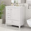 Meuble-lavabo 30 po avec lavabo, une porte avec tablette et trois tiroirs, porte à fermeture en douceur-1679463156
