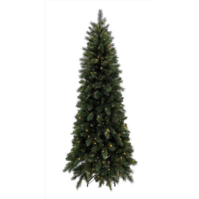 The Holiday Aisle® 1-2 Tree 7 ft. Slim LED 400 ct Arcadia Classic Color Changing Christmas Tree