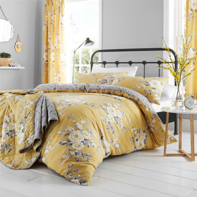 Canterbury Floral Reversible Double Duvet Cover Set with Pillowcases with Pillowcases