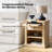 Wadeeah 26.75'' H Transitional Nightstand with Built-In Power Station and LED Light Strip (Set of 2)-107084218