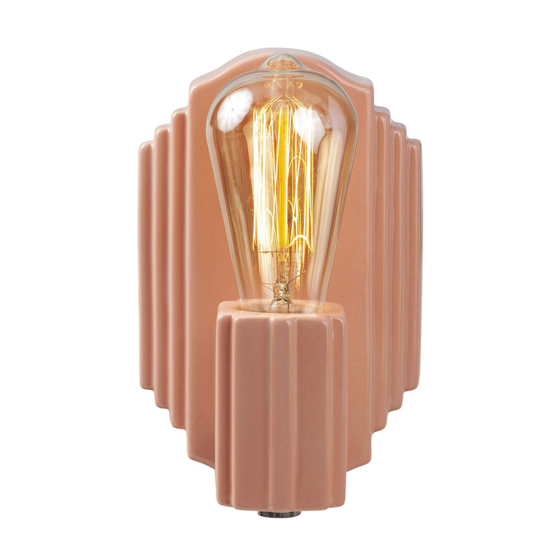 Applique murale articulée à 1 lumière Yassen, Rosé brillant, Nickel brossé