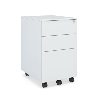 Ceha 3-Drawer Mobile File Cabinet with Lock