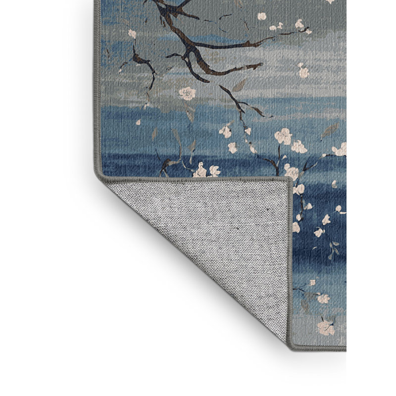Tapis gris lavable à la machine, Carré 4 pi