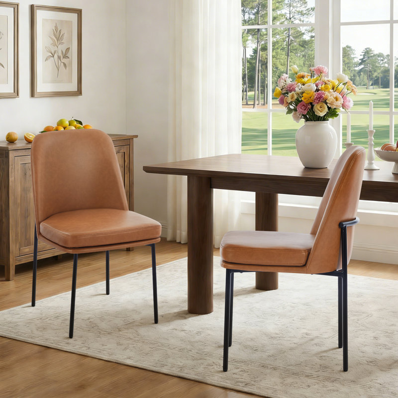 Chaise rembourrée Parsons, Brun