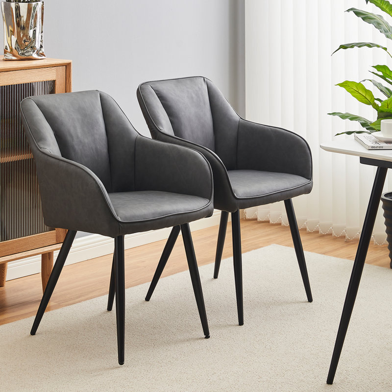 Eugenie 16.5cm H Upholstered Armchair, Grey