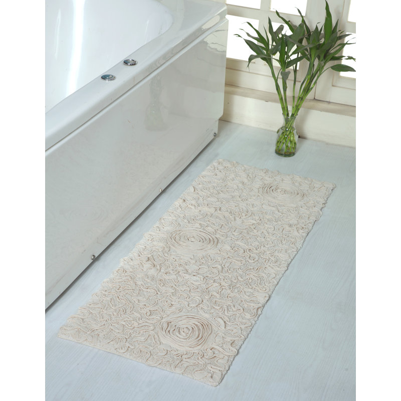 Tapis pour salle de bain Schoenberger, Ivoire, L 54 po x l 21 po