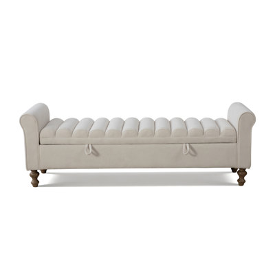 Banc de rangement rembourré de 65,55 po
