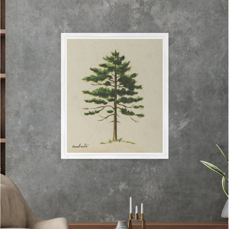 Cedar Print, White Framed