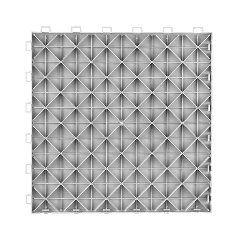 Silver Interlocking Garage Floor Protection Tiles, 12 x 12 in, Pack of 25