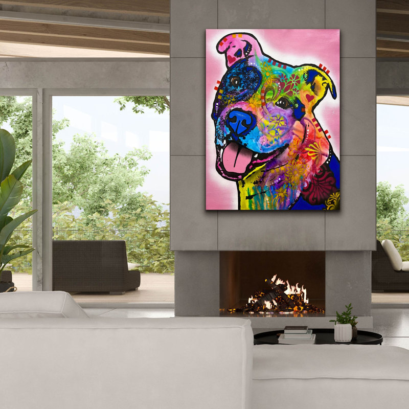 «My Heart Is Full» par Dean Russo, art mural sur toile, H 54 po x l 40 po x P 1,5 po
