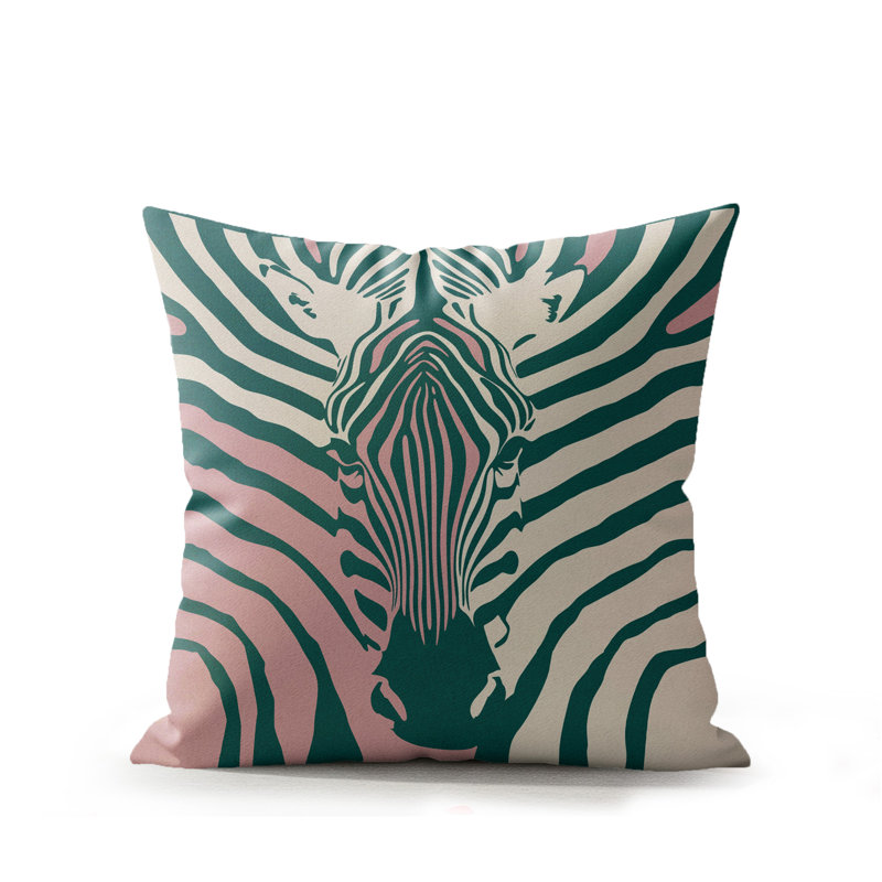 Coussin d'intérieur Salie Zebra, Gemstone Glow, 18 x 18