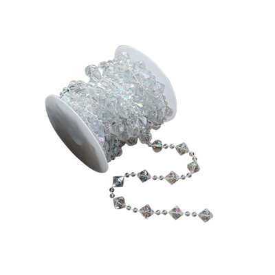 Christmas Party Wedding Decoration DIY Jewelry Accessories Clear String Beads Plastic Bead Chain 5m