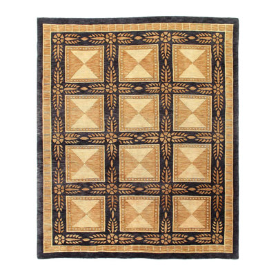 Geometric Area Rug in Navy Blue