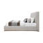 Grand lit gris en tissu