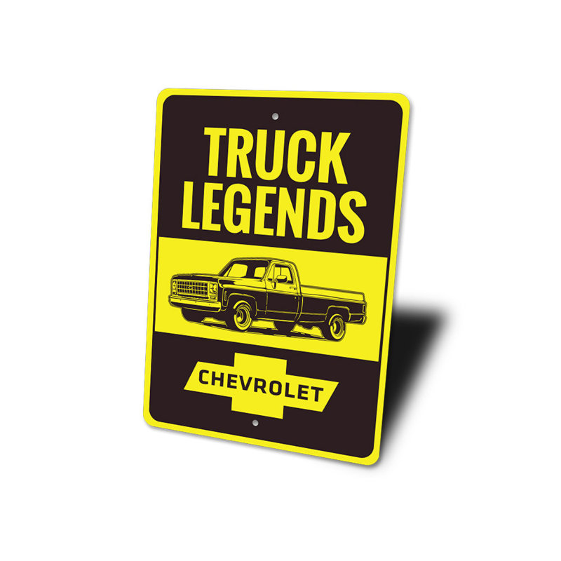 Panneau en aluminium Truck Legends, H 18 po x l 12 po x P 0,06 po