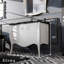 Meuble-lavabo blanc Glazzy de 34 po avec comptoir en granit noir