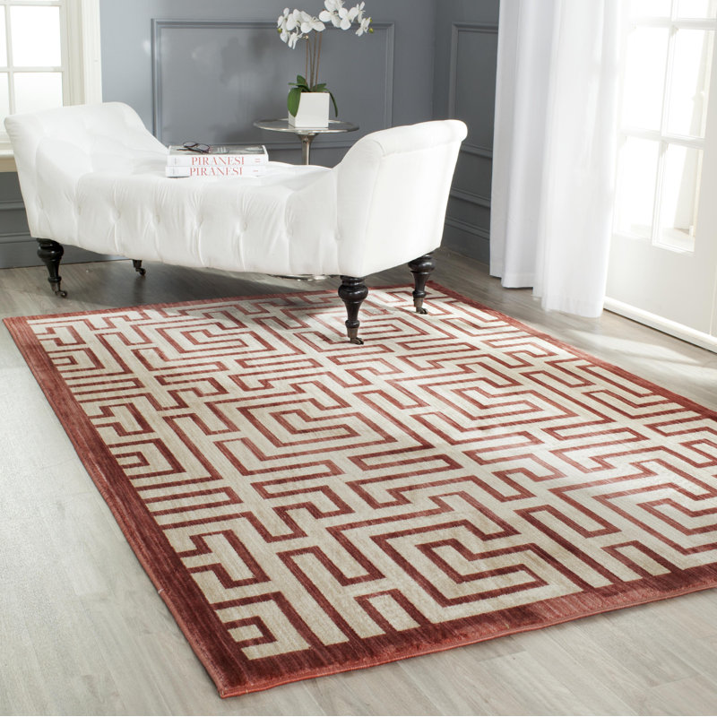 Geometric Hand Woven Area Rug, Rectangle 122 x 183 cm