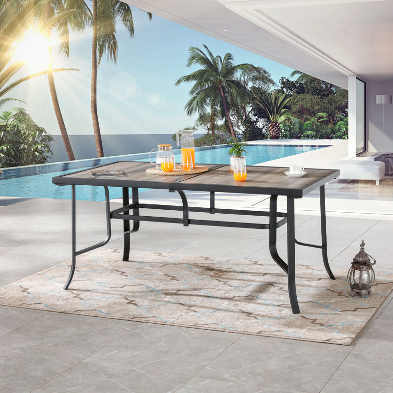 Rusi 6 - Person Metal Dining Table