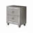 Nightstand With Mirror Accents & 2 Spacious Drawers, Smooth Metal Glide