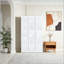 Armoire pliante portative avec plusieurs compartiments et tringle