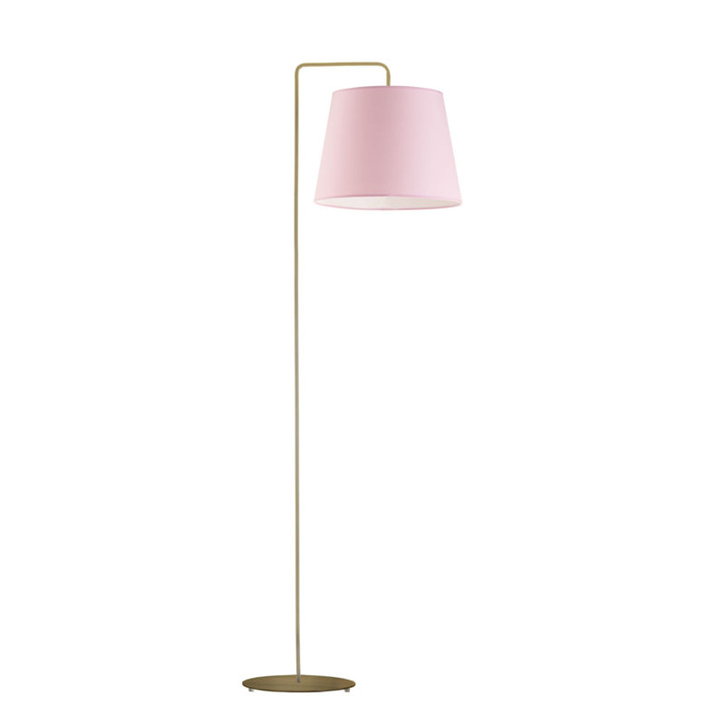 Janissa 156 H cm Traditional Floor Lamp, Pink, Gold