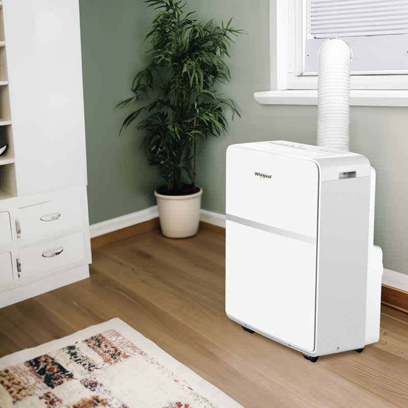 White 8000 BTU Portable Air Conditioner with Remote