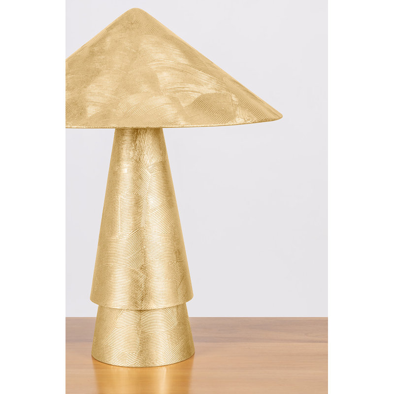 Foxton Table Lamp in Warm Leaf, Gold, Gold