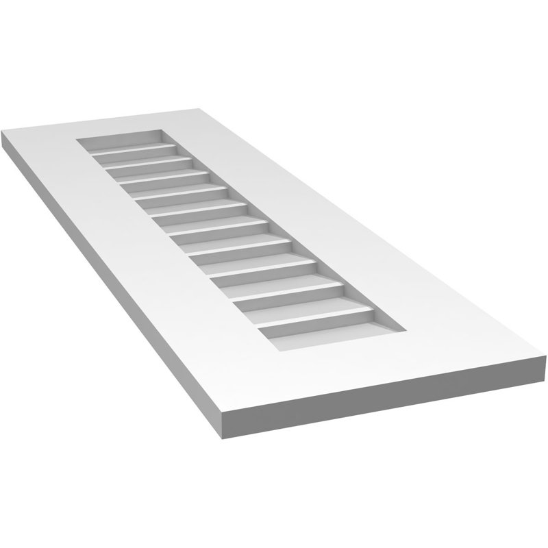 Vent à pignon rectangulaire en uréthane non-fonctionnel, H 36 po x l 12 po x P 1 po