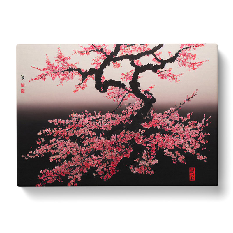 Japanese Cherry Blossom Tree - Wrapped Canvas, 50cm H x 76cm W x 3cm D