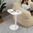C-Shaped Metal Side Table Couch End Table-197479085