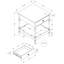 Table d'appoint traditionnelle pour le salon avec 2 niveaux de conception et une finition de rangement spacieuse en noyer
