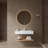 36" Bathroom Vanity Wall-mounted Floating White Rectangular Acylic Basin, Striped Shelves Layer-2038296565