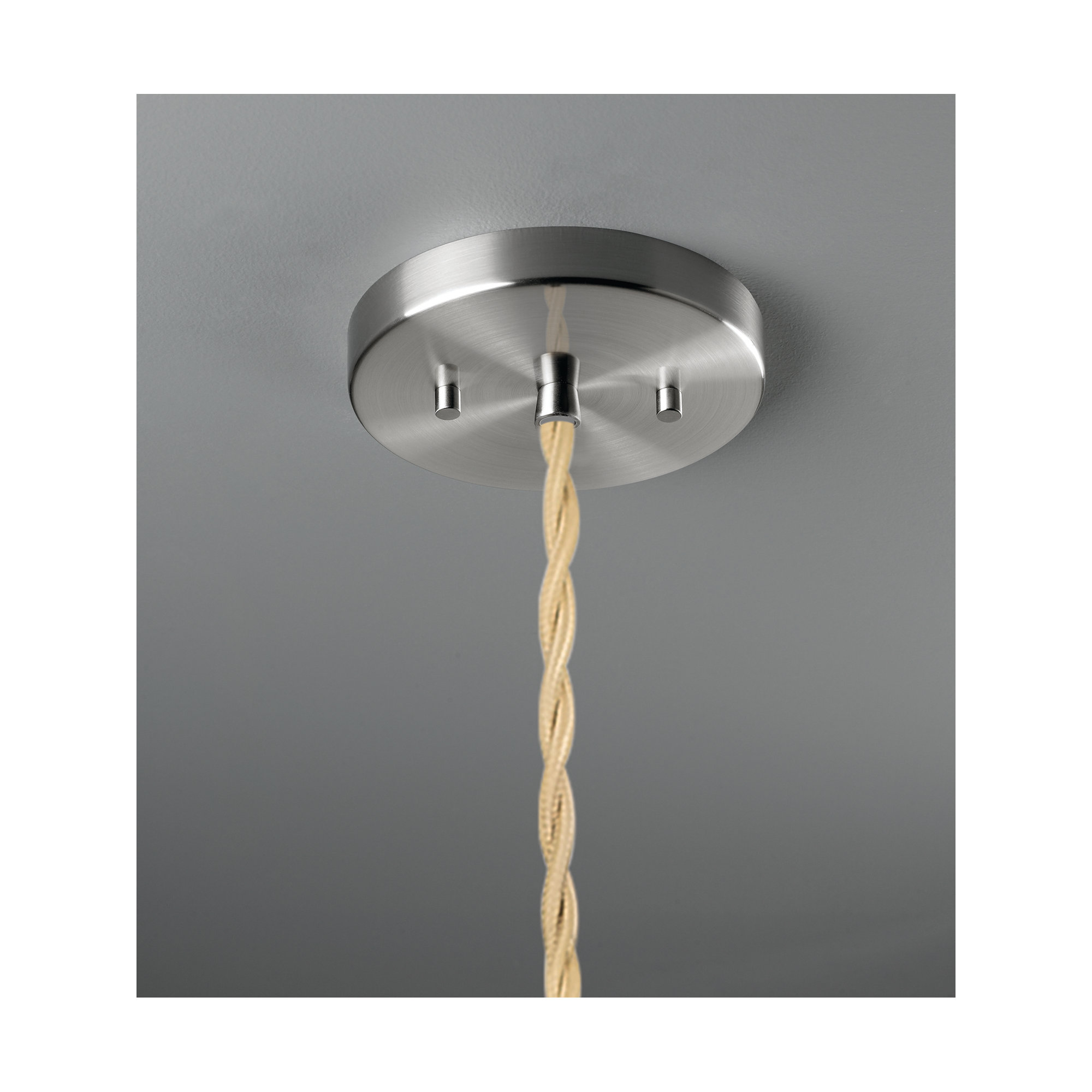 Fallon Ceramic Dimmable Pendant, Gloss Black/Matte White, Brushed Nickel, 5.75" H x 11.5" W x 11.5" D