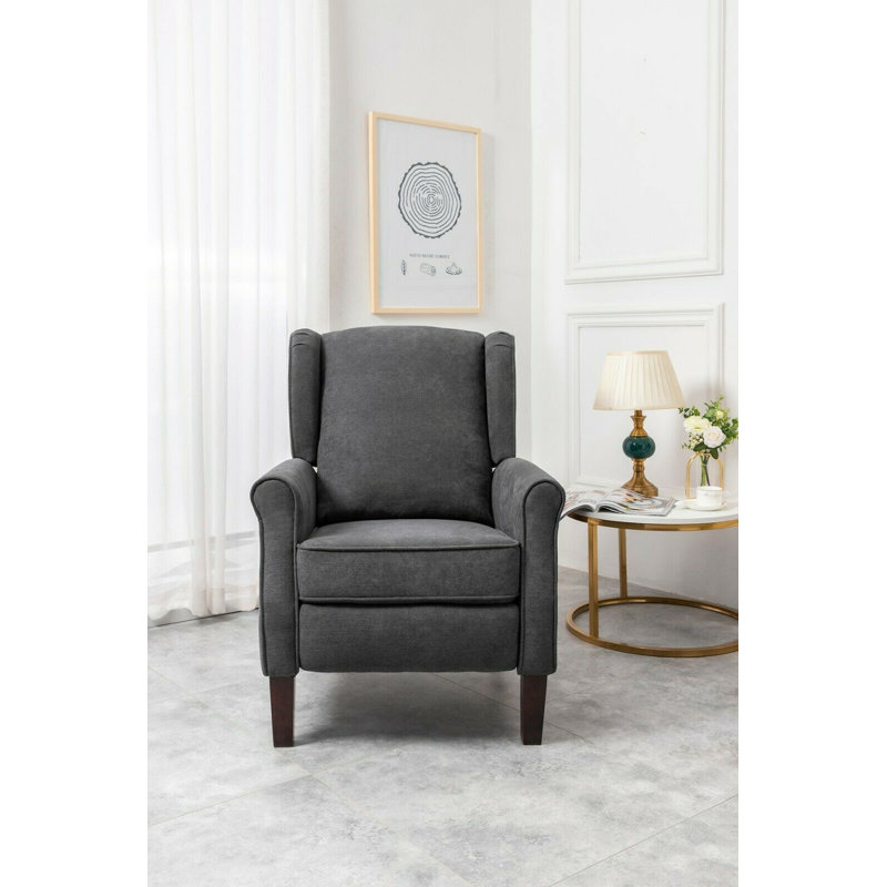Phyllis Manual Recliner, Grey Linen