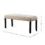 Fabric Dining Bench with Nailhead Trim-474314695