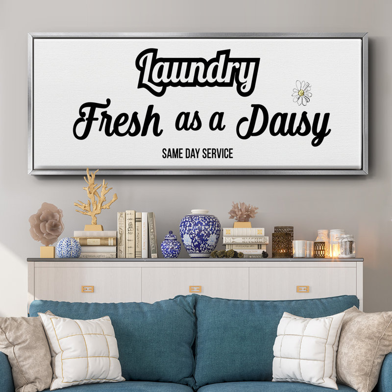 Daisy Laundry - toile encadrée, H 24 po x l 60 po
