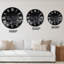 Image en noir et blanc de l'horizon de Manhattan - horloge murale Colonial-1781099187