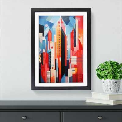 New York Constructivism No.2 1 Piece Single Picture Frame Wall Art