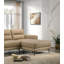 Ensemble de canapé modulaire en cuir taupe 2 pièces
