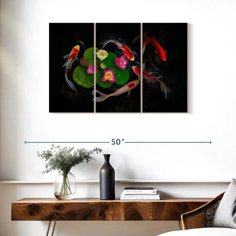 Floral Koi, H 24 po x l 38 po