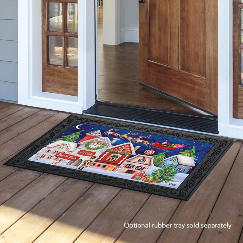 Doormat Indoor Outdoor North Pole Magic Christmas For Christmas Doormat