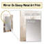 Cubisme beige Synergy - miroir mural abstrait, miroir décoratif moderne, impression d'art en métal-1598384447