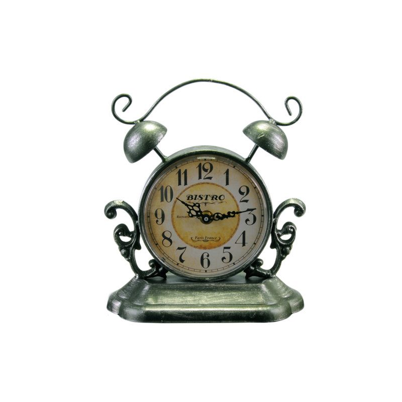 Energicus Stainless Steel Alarm Tabletop Clock